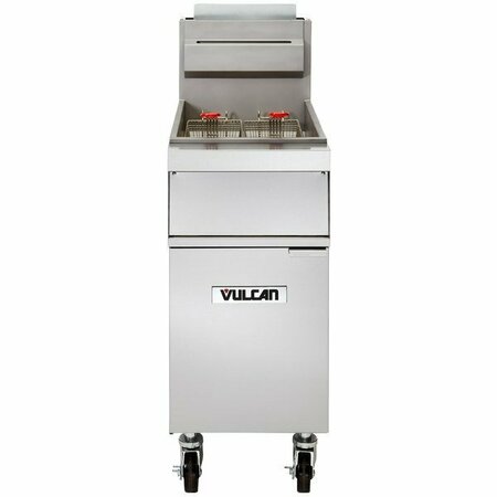 VULCAN 1GR85M-1 85-90 lb. Natural Gas Floor Fryer - 150000 BTU 9011GR85MN